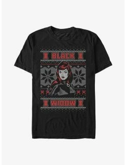 Marvel Black Widow Ugly Christmas T-Shirt