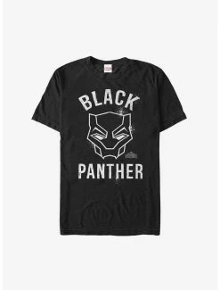 Marvel Black Panther Stencil Chalk Logo T-Shirt