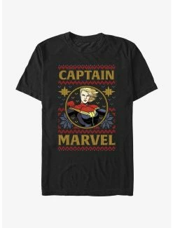 Marvel Captain Marvel Ugly Christmas T-Shirt