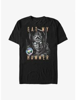 Marvel Thor: Love And Thunder Eat My Hammer Dr. Jane Foster Portrait T-Shirt