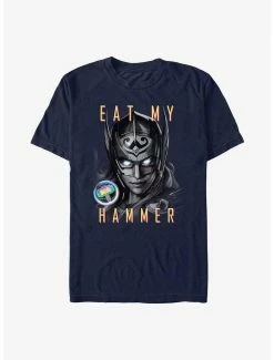 Marvel Thor: Love And Thunder Eat My Hammer Dr. Jane Foster Portrait T-Shirt