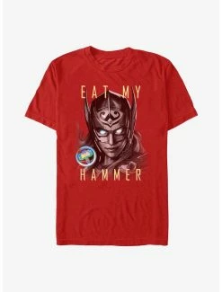 Marvel Thor: Love And Thunder Eat My Hammer Dr. Jane Foster Portrait T-Shirt