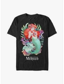 Disney The Little Mermaid Ariel Watercolor Art Poster T-Shirt